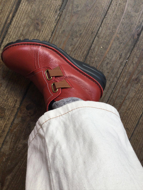 【TODAY'S 0110 ダークブルーキャメルオリーブ】国産本革サイドジップレザースニーカー