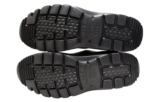 【TODAY'S 0118 ブラック】国産本革軽量4Eゴムベルトスリッポン