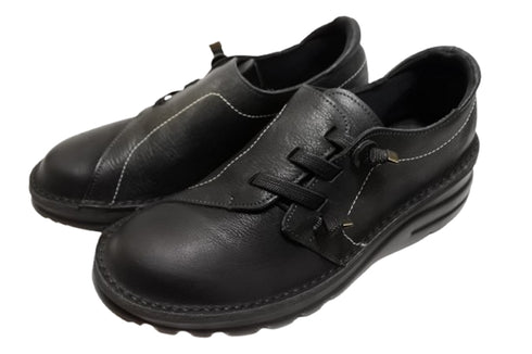 【TODAY'S 0118 ブラック】国産本革軽量4Eゴムベルトスリッポン