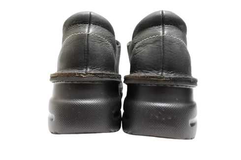 【TODAY'S 0118 ブラック】国産本革軽量4Eゴムベルトスリッポン