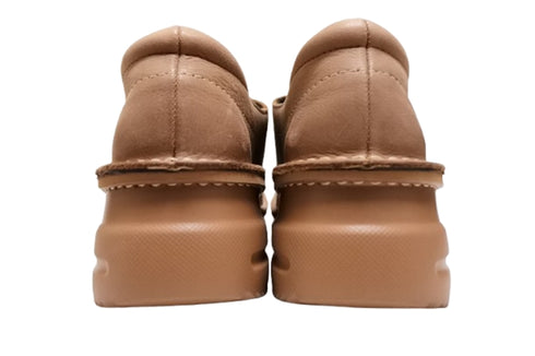 【TODAY'S 0118 ダークブラウンライトブラウン】国産本革軽量4Eゴムベルトスリッポン