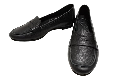 【arui_toe 1702 ブラック】イタリアンレザー本革軽量ローファー