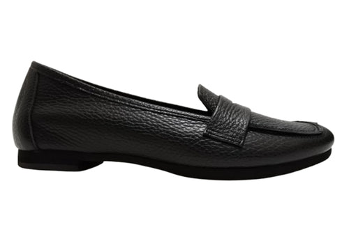 【arui_toe 1702 ブラック】イタリアンレザー本革軽量ローファー