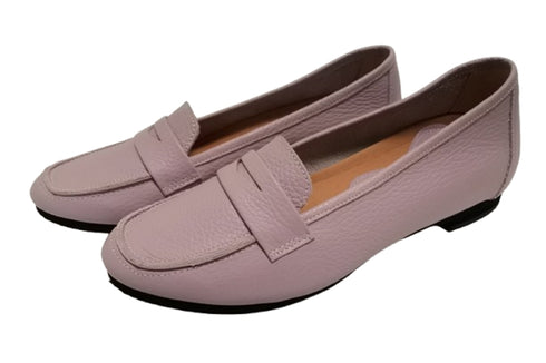 【arui_toe 1702 ラベンダー】イタリアンレザー本革軽量ローファー