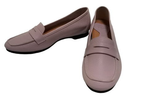 【arui_toe 1702 ラベンダー】イタリアンレザー本革軽量ローファー