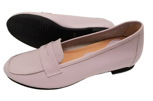 【arui_toe 1702 ラベンダー】イタリアンレザー本革軽量ローファー