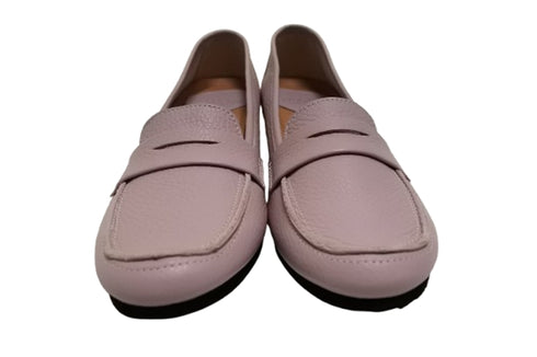 【arui_toe 1702 ラベンダー】イタリアンレザー本革軽量ローファー