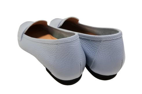 【arui_toe 1702 サックスブルー】イタリアンレザー本革軽量ローファー