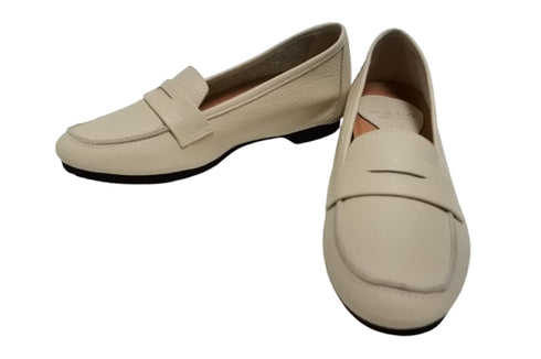 【arui_toe 1702 サンドベージュ】イタリアンレザー本革軽量ローファー