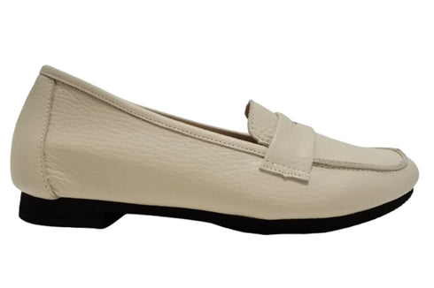 【arui_toe 1702 サンドベージュ】イタリアンレザー本革軽量ローファー