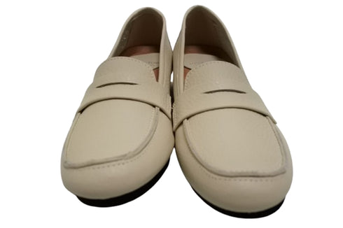 【arui_toe 1702 サンドベージュ】イタリアンレザー本革軽量ローファー