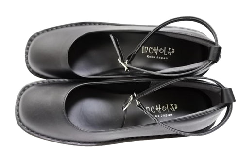 【インコルジェ 2046 ブラック】2WAYウェッジヒールパンプス