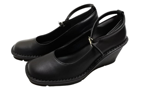 【インコルジェ 2046 ブラック】2WAYウェッジヒールパンプス