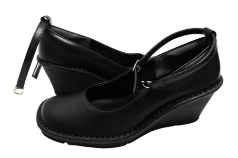 【インコルジェ 2046 ブラック】2WAYウェッジヒールパンプス