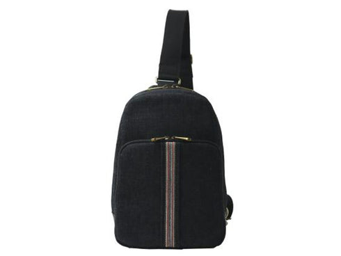 【豊岡鞄 足立 2503 ネイビー】ALBAPIE 井原デニム×豊岡鞄 ボディバッグ