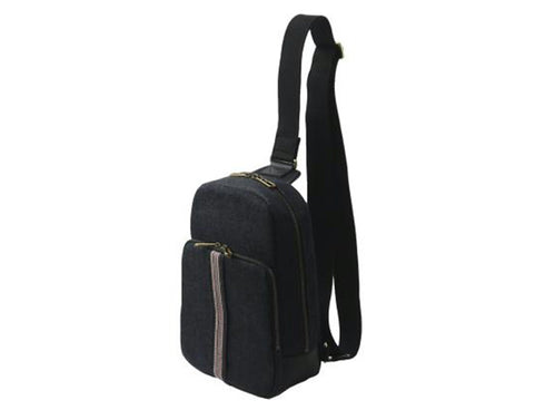 【豊岡鞄 足立 2503 ネイビー】ALBAPIE 井原デニム×豊岡鞄 ボディバッグ