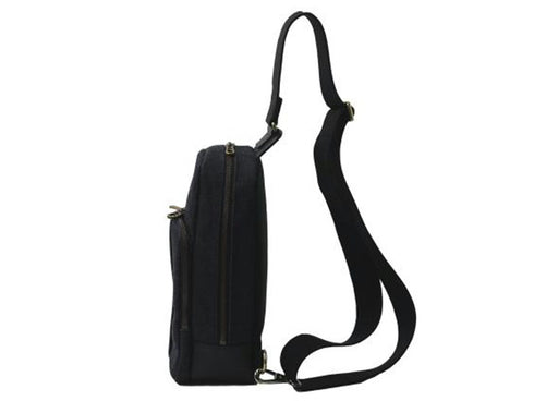 【豊岡鞄 足立 2503 ネイビー】ALBAPIE 井原デニム×豊岡鞄 ボディバッグ