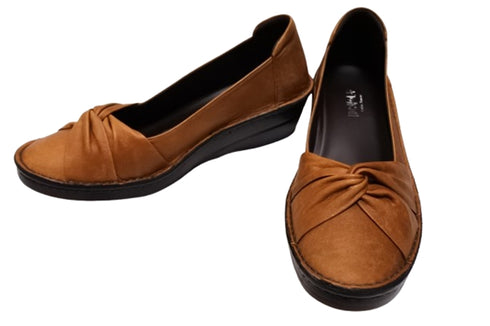 【インコルジェ 3232 ブラウン】ターバンリボンパンプス