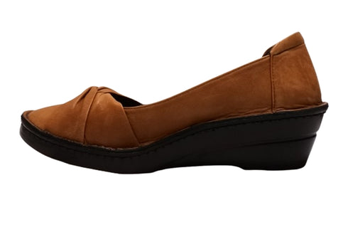 【インコルジェ 3232 ブラウン】ターバンリボンパンプス