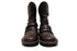 【TODAY'S 328 チョコレート】軽量本革バックルベルト付き バックジップブーツ