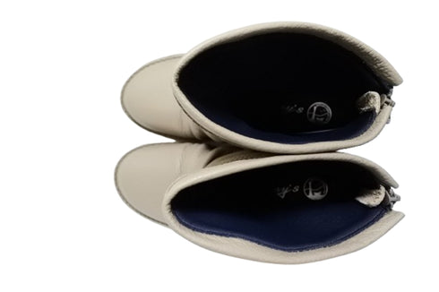 【TODAY'S 328 グレー】軽量本革バックルベルト付き バックジップブーツ