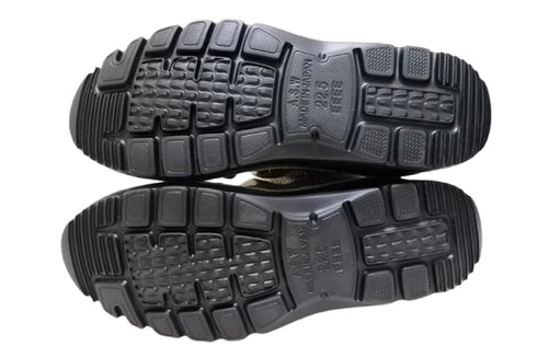 【TODAY'S 328 グレー】軽量本革バックルベルト付き バックジップブーツ