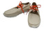 【arui_toe 3590 サンドベージュ】本革コンフォートモカシン靴紐シューズ