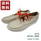 【arui_toe 3590 サンドベージュ】本革コンフォートモカシン靴紐シューズ