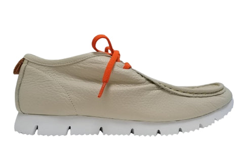 【arui_toe 3590 サンドベージュ】本革コンフォートモカシン靴紐シューズ