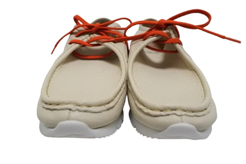 【arui_toe 3590 サンドベージュ】本革コンフォートモカシン靴紐シューズ