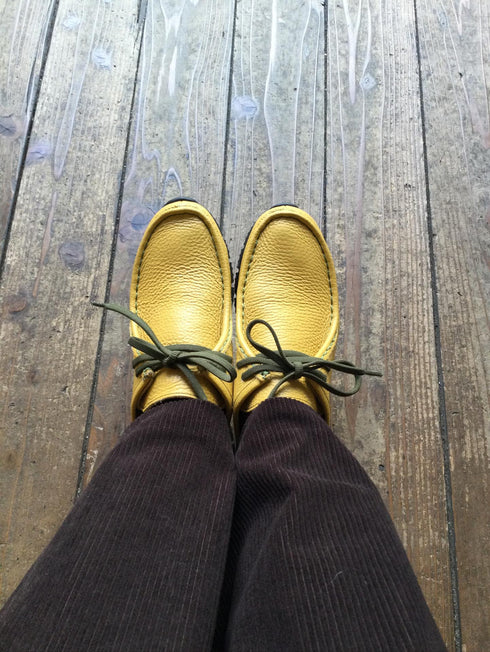 【arui_toe 3590 ネイビー】本革コンフォートモカシン靴紐シューズ