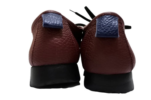 【arui_toe 3590 ワイン】本革コンフォートモカシン靴紐シューズ