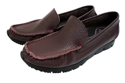 【arui_toe 3950 ブルーレッド】本革コンフォートスリッポン