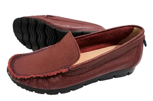 【arui_toe 3950 ワイン】本革コンフォートスリッポン