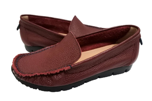 【arui_toe 3950 ワイン】本革コンフォートスリッポン