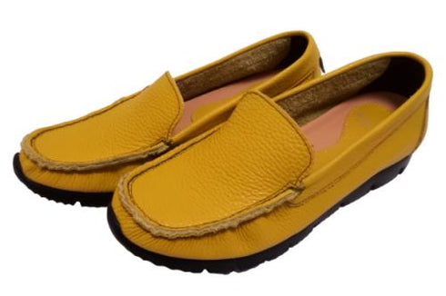 【arui_toe 3950 イエロー】本革コンフォートスリッポン