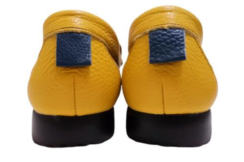 【arui_toe 3950 イエロー】本革コンフォートスリッポン