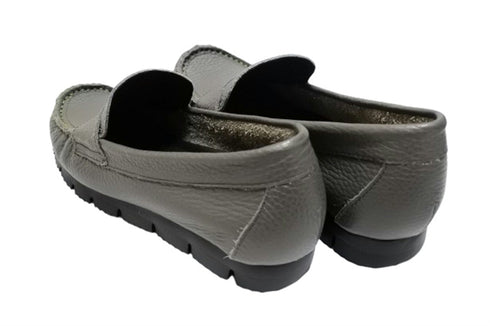 【arui_toe 39512 グレー】本革コンフォートローファー