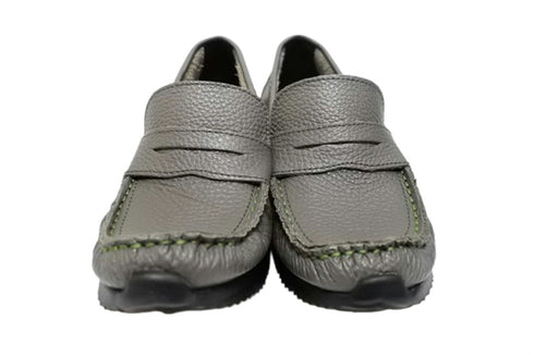 【arui_toe 39512 グレー】本革コンフォートローファー