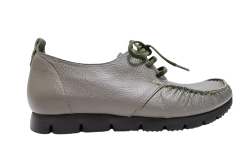 【arui_toe 3955BL グレー】本革コンフォートモカシンデッキシューズ