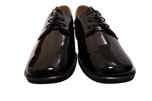 【…AShiOtO 3EA1536 ブラックエナメル】超軽量国産牛革マニッシュシューズ