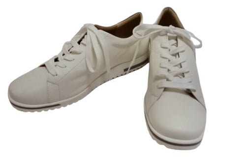 【…AShiOtO 3EA1541 アイボリー】超軽量 国産レザースニーカー 3Eワイズ