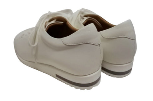 【…AShiOtO 3EA1541 アイボリー】超軽量 国産レザースニーカー 3Eワイズ