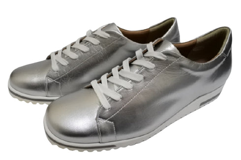 【…AShiOtO 3EA1541 シルバー】超軽量 国産レザースニーカー 3Eワイズ