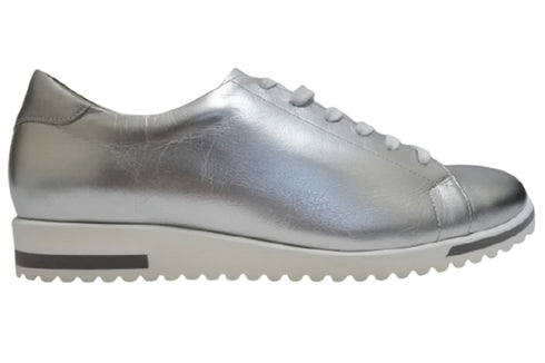 【…AShiOtO 3EA1541 シルバー】超軽量 国産レザースニーカー 3Eワイズ