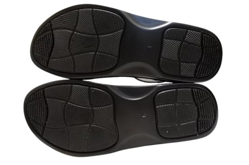 【インコルジェ4032 ブラック】本革バックファスナー オープントゥブーツサンダル