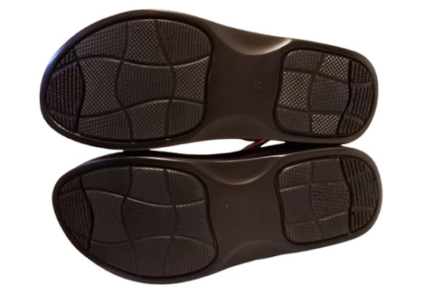 【インコルジェ4037 ローズ】本革バックファスナー クロスリボンサンダル