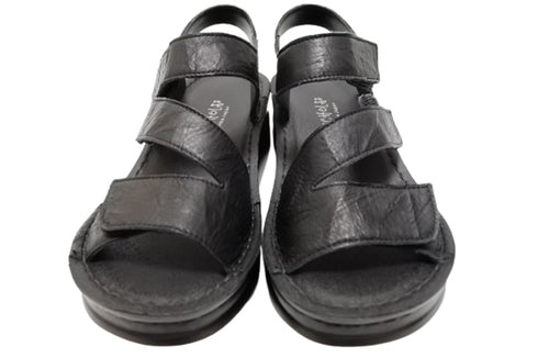 【インコルジェ4210 ブラック】トリプルベルトサンダル