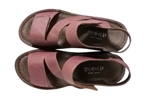 【インコルジェ4210 ダークワイン】トリプルベルトサンダル