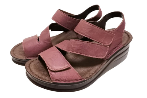 【インコルジェ4210 ダークワイン】トリプルベルトサンダル